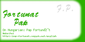 fortunat pap business card